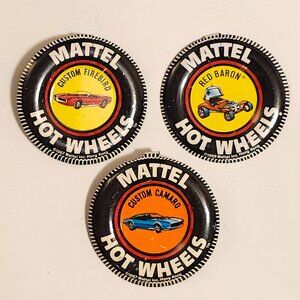 Hot Wheels Redline Button Lot of 3 MATTTEL